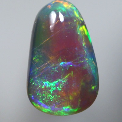 SOLID SEMI BLACK OPAL Neon rainbow rolling flashes